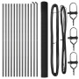 Cerca de Alambre Sólido con 13 Postes Gris 1.5x25 m Acero by , fence panels - Ref: Foro24-3351858, Price: 177,47 €, Discount: %