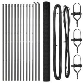 Cerca de Alambre Soldado con 13 Postes Gris 1.6x25 m de Acero by , fence panels - Ref: Foro24-3351859, Price: 182,83 €, Disco...