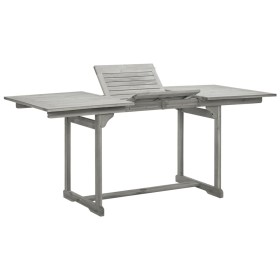 Solid acacia wood garden dining table (120-170)x80x75 cm by vidaXL, Garden tables - Ref: Foro24-316575, Price: 174,53 €, Disc...