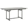 Solid acacia wood garden dining table (120-170)x80x75 cm by vidaXL, Garden tables - Ref: Foro24-316575, Price: 174,53 €, Disc...