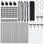 Valla de Malla Soldada con 13 Postes Gris 0.8x50 m de Acero de , Paneles de vallas - Ref: Foro24-3351875, Precio: 197,17 €, D...