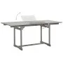 Solid acacia wood garden dining table (120-170)x80x75 cm by vidaXL, Garden tables - Ref: Foro24-316575, Price: 174,53 €, Disc...