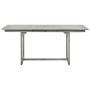 Mesa de comedor jardín madera maciza acacia (120-170)x80x75 cm