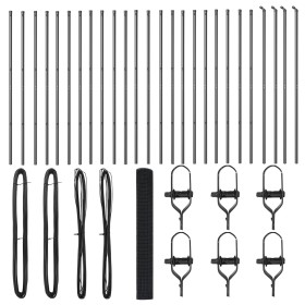 Cerca de Alambre Soldado con 13 Postes Gris 1x50 m Acero von , Zaunpaneele - Ref: Foro24-3351880, Preis: 247,35 €, Rabatt: %