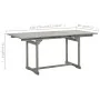 Solid acacia wood garden dining table (120-170)x80x75 cm by vidaXL, Garden tables - Ref: Foro24-316575, Price: 174,53 €, Disc...