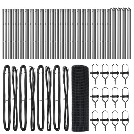 Cerca de alambre soldado con 13 postes gris 0.5x100 m acero von , Zaunpaneele - Ref: Foro24-3351899, Preis: 326,17 €, Rabatt: %