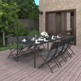 9-teiliges Garten-Ess-Set aus Stahl von vidaXL, Gartensets - Ref: Foro24-3073507, Preis: 473,01 €, Rabatt: %