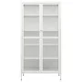 White steel and tempered glass display case 90x40x180 cm by vidaXL, Lockers and storage cabinets - Ref: Foro24-336080, Price:...