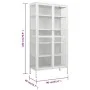 White steel and tempered glass display case 90x40x180 cm by vidaXL, Lockers and storage cabinets - Ref: Foro24-336080, Price:...