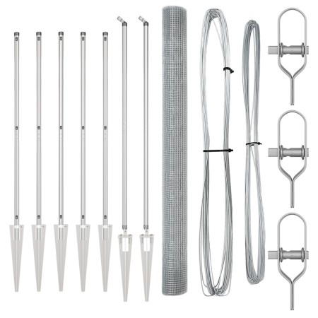 Juego de Poste de Cercas Set de 2 Acero galvanizado 10 x 1.5 m de , Paneles de vallas - Ref: Foro24-3351940, Precio: 130,53 €...