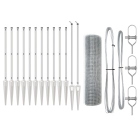 Juego de Postes de Cerca Set de 2 Acero Galvanizado 25 x 0.5 m de , Paneles de vallas - Ref: Foro24-3351951, Precio: 168,73 €...