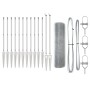 Cerca de Alambre Soldado con 13 Postes con Punta 0.8x25 m Acero Galvanizado de , Paneles de vallas - Ref: Foro24-3351957, Pre...