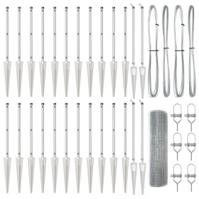 Cerca de Malla Soldada con 13 Postes de Picos 0.5x50 m Acero Galvanizado von , Zaunpaneele - Ref: Foro24-3351985, Preis: 325,...