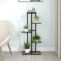 Blumenständer mit 5 Regalen aus schwarzem Metall, 43 x 22 x 98 cm von vidaXL, Topfständer - Ref: Foro24-336110, Preis: 39,66 ...