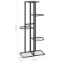 Black Metal 5-Shelf Flower Stand 43x22x98 cm by vidaXL, Pot stands - Ref: Foro24-336110, Price: 40,35 €, Discount: %