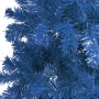Árbol de Navidad delgado con LEDs y bolas azul 240