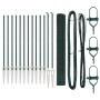 Juego de Postes de Cerca Set de 2 Verde Metal y PVC 25 x 1 m de , Paneles de vallas - Ref: Foro24-3352082, Precio: 187,30 €, ...