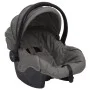 Light Gray and Black Steel 3-in-1 Baby Stroller by vidaXL, Baby strollers - Ref: Foro24-10329, Price: 267,79 €, Discount: %