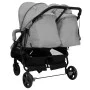Light gray and black steel twin stroller by vidaXL, Baby strollers - Ref: Foro24-10359, Price: 244,61 €, Discount: %