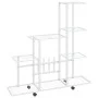 Blumenständer mit weißem Metallrad 94,5x25x92,5 cm von vidaXL, Topfständer - Ref: Foro24-336115, Preis: 54,04 €, Rabatt: %