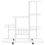Flower stand with white metal wheel 94.5x25x92.5 cm by vidaXL, Pot stands - Ref: Foro24-336115, Price: 55,07 €, Discount: %