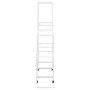 Soporte de flores con rueda de metal blanco 94,5x25x92,5 cm de vidaXL, Soportes para macetas - Ref: Foro24-336115, Precio: 52...