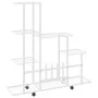 Flower stand with white metal wheel 94.5x25x92.5 cm by vidaXL, Pot stands - Ref: Foro24-336115, Price: 55,07 €, Discount: %