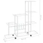 Blumenständer mit weißem Metallrad 94,5x25x92,5 cm von vidaXL, Topfständer - Ref: Foro24-336115, Preis: 54,04 €, Rabatt: %