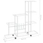 Soporte de flores con rueda de metal blanco 94,5x25x92,5 cm de vidaXL, Soportes para macetas - Ref: Foro24-336115, Precio: 52...