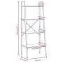 Standing shelving unit with 4 shelves light brown and black 56x35x140 cm by vidaXL, Bookcases and shelves - Ref: Foro24-33636...