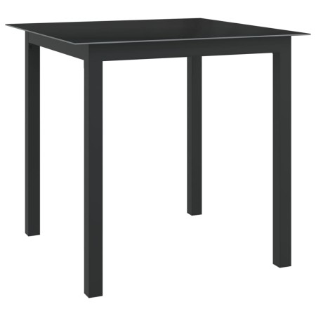 Mesa de jardín de aluminio y vidrio negro 80x80x74 cm by vidaXL, Garden tables - Ref: Foro24-312200, Price: 111,61 €, Discoun...