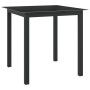 Gartentisch aus Aluminium und schwarzem Glas 80x80x74 cm von vidaXL, Gartentische - Ref: Foro24-312200, Preis: 111,61 €, Raba...
