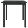 Mesa de jardín de aluminio y vidrio negro 80x80x74 cm de vidaXL, Mesas de jardín - Ref: Foro24-312200, Precio: 110,05 €, Desc...