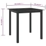 Mesa de jardín de aluminio y vidrio negro 80x80x74 cm de vidaXL, Mesas de jardín - Ref: Foro24-312200, Precio: 110,05 €, Desc...