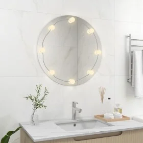 Round glass wall mirror with LED lights by vidaXL, Mirrors - Ref: Foro24-3078642, Price: 60,14 €, Discount: %