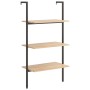 Schrägregal 3 Böden hellbraun schwarz 64x35x120,5 cm von vidaXL, Bücherregale und Regale - Ref: Foro24-336379, Preis: 53,89 €...