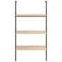 Estantería inclinada 3 baldas marrón claro negro 64x35x120,5 cm de vidaXL, Librerías y estanterías - Ref: Foro24-336379, Prec...