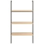 Schrägregal 3 Böden hellbraun schwarz 64x35x120,5 cm von vidaXL, Bücherregale und Regale - Ref: Foro24-336379, Preis: 53,89 €...