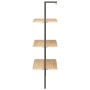 Inclined shelving 3 shelves light brown black 64x35x120.5 cm by vidaXL, Bookcases and shelves - Ref: Foro24-336379, Price: 53...