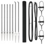 Juego de Postes de Cerca Metálicos Conjunto de 2 Gris von , Zaunpaneele - Ref: Foro24-3352178, Preis: 133,91 €, Rabatt: %
