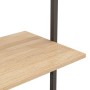 Schrägregal 3 Böden hellbraun schwarz 64x35x120,5 cm von vidaXL, Bücherregale und Regale - Ref: Foro24-336379, Preis: 53,89 €...
