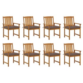 Garden chairs with cushions 8 pcs solid acacia wood by vidaXL, Garden chairs - Ref: Foro24-3078201, Price: 641,88 €, Discount: %