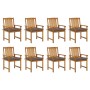 Garden chairs with cushions 8 pcs solid acacia wood by vidaXL, Garden chairs - Ref: Foro24-3078201, Price: 652,86 €, Discount: %