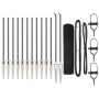Juego de postes de cerca Set de 2 Gris von , Zaunpaneele - Ref: Foro24-3352187, Preis: 171,24 €, Rabatt: -5%%