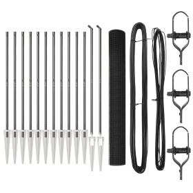 Cerca de Alambre Soldado con 13 Postes de Espiga Gris 1.4x25 m Acero by , fence panels - Ref: Foro24-3352209, Price: 219,75 €...