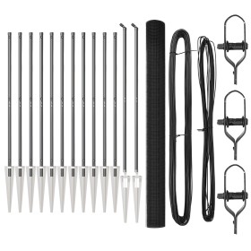 Juego de postes de cercas Paquete de 2 Gris Metal 25 x 1.5 m de , Paneles de vallas - Ref: Foro24-3352212, Precio: 236,77 €, ...