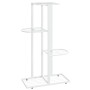 Weißer Blumenständer aus Metall mit 4 Ablagen, 43 x 22 x 76 cm von vidaXL, Topfständer - Ref: Foro24-336109, Preis: 37,01 €, ...