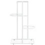 Weißer Blumenständer aus Metall mit 4 Ablagen, 43 x 22 x 76 cm von vidaXL, Topfständer - Ref: Foro24-336109, Preis: 36,57 €, ...