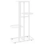 Soporte de flores de 4 estantes de metal blanco 43x22x76 cm de vidaXL, Soportes para macetas - Ref: Foro24-336109, Precio: 36...