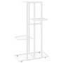 Weißer Blumenständer aus Metall mit 4 Ablagen, 43 x 22 x 76 cm von vidaXL, Topfständer - Ref: Foro24-336109, Preis: 37,01 €, ...